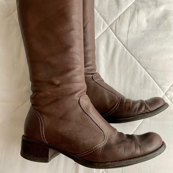BROWN LEATHER RIDING BOOTS - Picture 3 of 8
